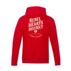 Rebel Hearts District Youth Hoodie — Red — back