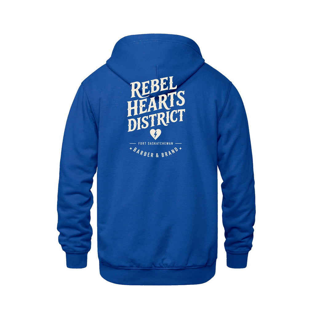 Rebel Hearts District Youth Hoodie — Royal — back