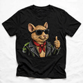 Toronto Mouse Biker Tee — black tee with original mouse biker artwork
