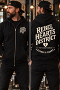 Rebel Hearts District Men's Zip-Up Hoodie