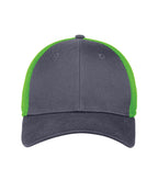 New Era NE1020, 39thirty Stretch Mesh Cap, Graphite/Cyber Green