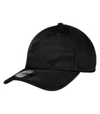 New Era NE1091, 39thirty Tonal Camo Stretch Tech Mesh Cap, Black Camo