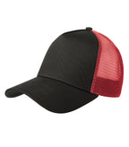 New Era NE205, 9forty Snapback Trucker Cap, Black/Scarlet