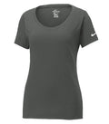 Nike NKBQ5234, Dri-fit Cotton/poly Scoop Neck Ladies' Tee, Anthracite