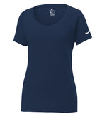 Nike NKBQ5234, Dri-fit Cotton/poly Scoop Neck Ladies' Tee, College Navy
