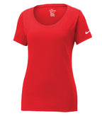 Nike NKBQ5234, Dri-fit Cotton/poly Scoop Neck Ladies' Tee, University Red