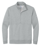 Nike NKDX6718, Club Fleece Sleeve Swoosh 1/2 Zip, Dark Grey Heather