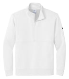 Nike NKDX6718, Club Fleece Sleeve Swoosh 1/2 Zip, White