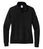 Nike NKDX6720, Club Fleece Sleeve Swoosh Ladies' 1/2 Zip, Black