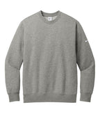 Nike NKFD9863, Club Fleece Sleeve Swoosh Crew, Dark Grey Heather