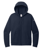 Nike NKFD9890, Club Fleece Sleeve Swoosh Ladies' Full Zip Hoodie, Midnight Navy