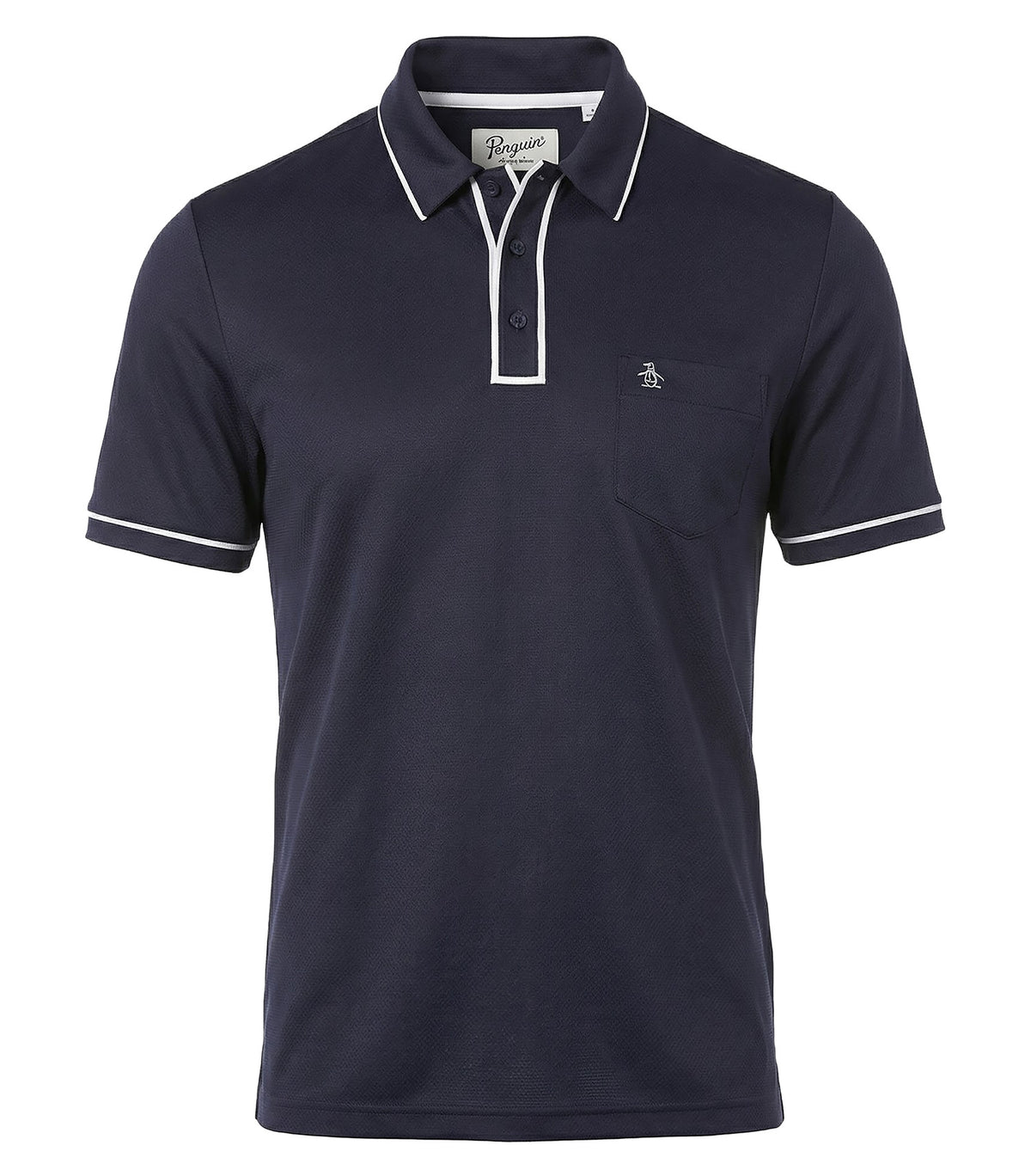 Original Penguin OGKSE002, Technical Earl Polo, Black Iris Blue