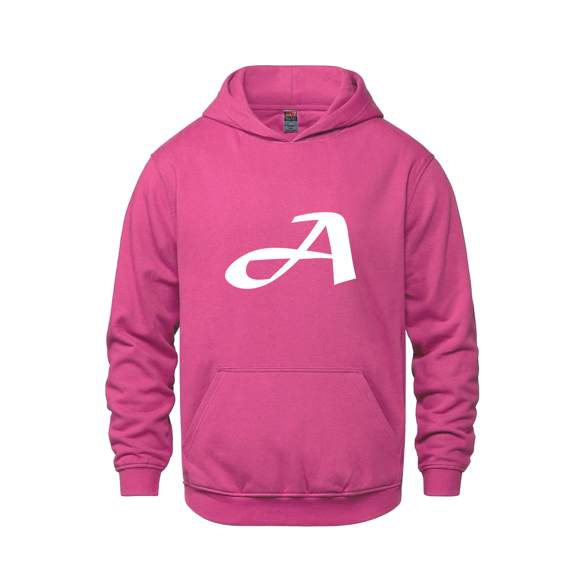 Alphabet A Hoodie 9 inch calligraphy White ink, Heliconia