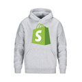 L00580 Forge heavy pullover hoodie — Ash with Shopify logo preview