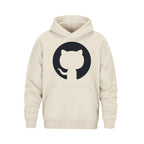 L00580 Forge heavy pullover hoodie — Ivory with GitHub logo preview