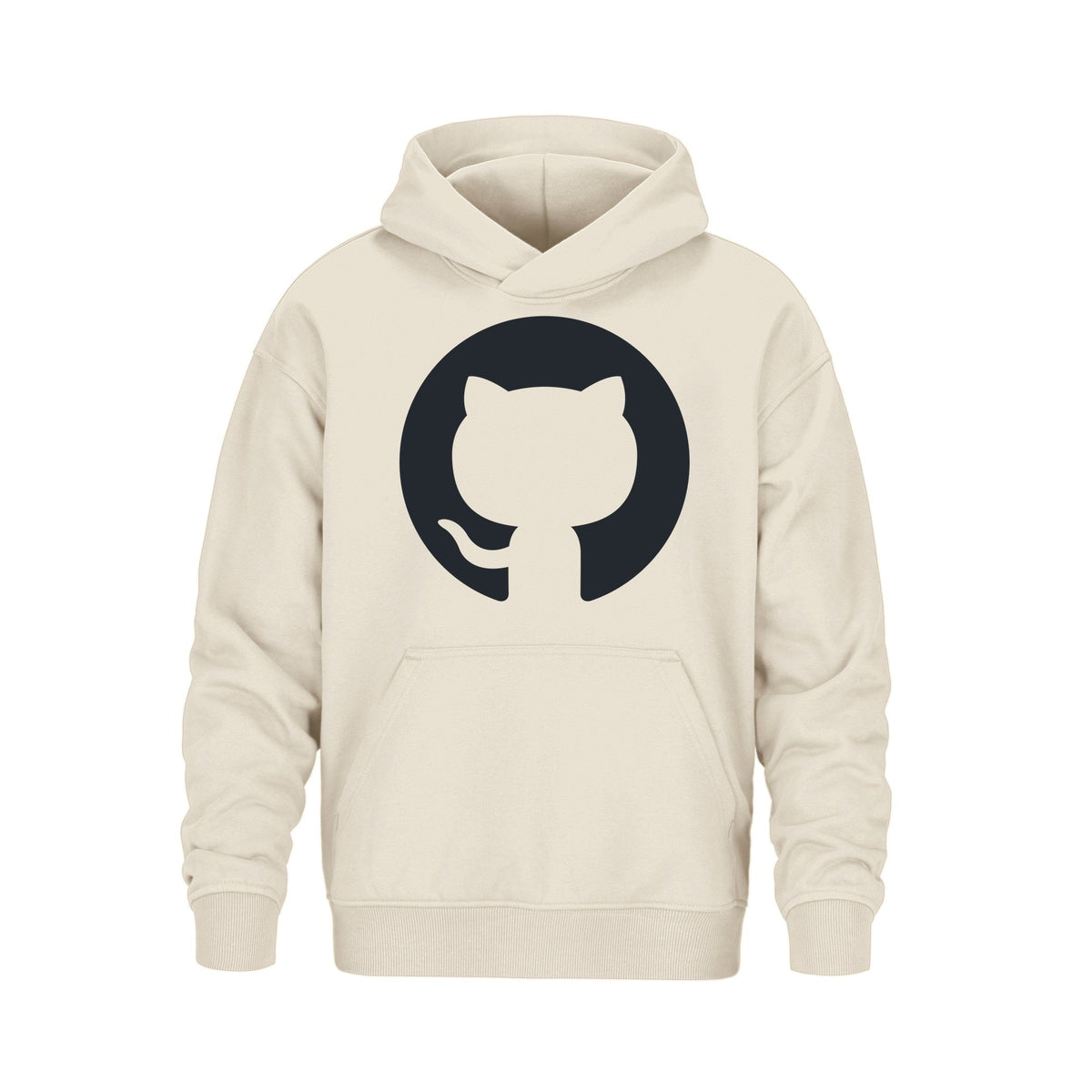 L00580 Forge heavy pullover hoodie — Ivory with GitHub logo preview