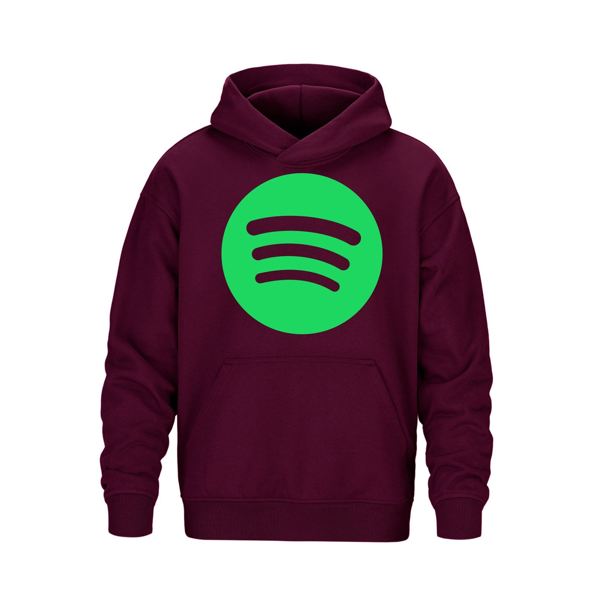 L00580 Forge heavy pullover hoodie — Maroon with Spotify logo preview