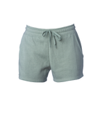 Independent Trading Co. PRM20SRT, Women's California Wave Wash Sweatshort, Sage