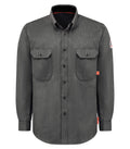 Bulwark FR QS50, Iq Series Comfort Woven Men’s Lightweight Fr Long Sleeve Shirt. Special Order - Xpress Feature Item, Dark Grey