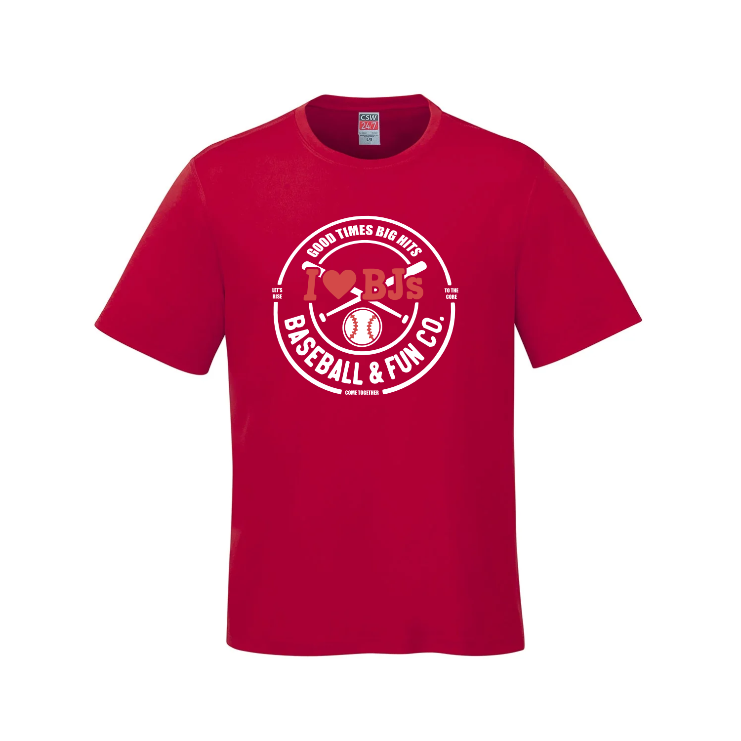 Play Ball in Style: The "I Love BJs" Baseball Tee