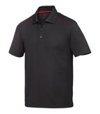 Coal Harbour S4002, Snag Resistant Contrast Inset Polo, Black/Red