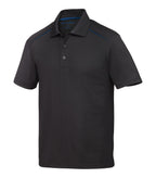 Coal Harbour S4002, Snag Resistant Contrast Inset Polo, Black/Royal