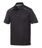 Coal Harbour S4002, Snag Resistant Contrast Inset Polo, Black/White