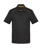 Coal Harbour S4002, Snag Resistant Contrast Inset Polo, Black/Gold
