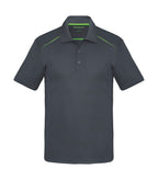 Coal Harbour S4002, Snag Resistant Contrast Inset Polo, Iron Grey/Lime