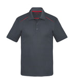 Coal Harbour S4002, Snag Resistant Contrast Inset Polo, Iron Grey/Red