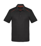 Coal Harbour S4002, Snag Resistant Contrast Inset Polo, Black/Orange