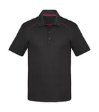 Coal Harbour S4002, Snag Resistant Contrast Inset Polo, Black/Raspberry