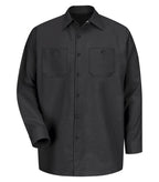 Red Kap SP14, Industrial Long Sleeve Work Shirt, Black