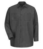 Red Kap SP14, Industrial Long Sleeve Work Shirt, Charcoal