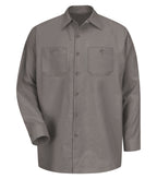 Red Kap SP14, Industrial Long Sleeve Work Shirt, Grey