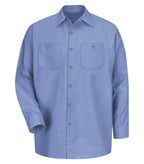 Red Kap SP14, Industrial Long Sleeve Work Shirt, Light Blue