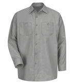 Red Kap SP14, Industrial Long Sleeve Work Shirt, Light Grey
