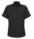 Red Kap SP23, Industrial Short Sleeve Ladies' Work Shirt, Black