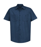 Red Kap SP24, Industrial Short Sleeve Work Shirt, Navy