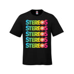 Stereos — Rainbow Logo T-Shirt mockup