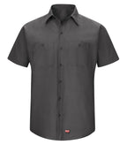 Red Kap SX20, Short Sleeve Work Shirt With Mimix, Charcoal