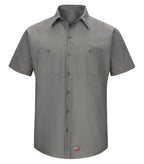 Red Kap SX20, Short Sleeve Work Shirt With Mimix, Grey
