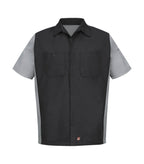 Red Kap SY20, Short Sleeve Woven Crew Shirt, Charcoal/Grey