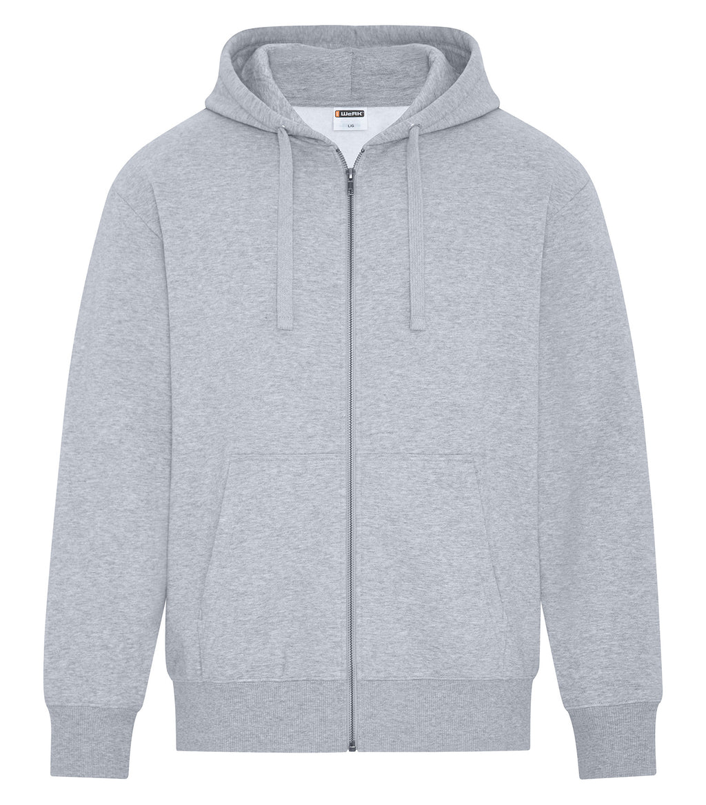 ATC WeRK WERK422, Heavyweight Fleece Full Zip Hoodie, Athletic Grey
