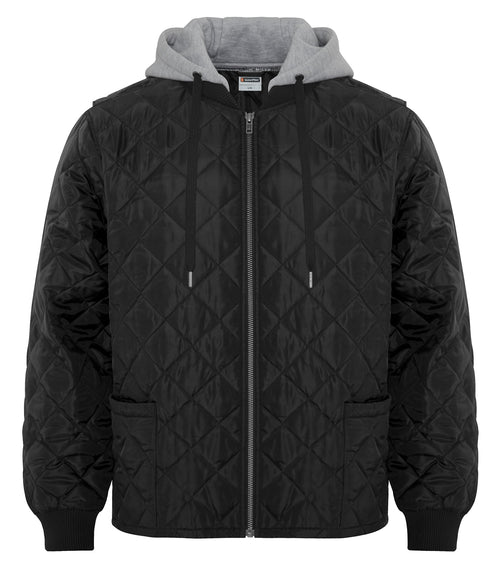 ATC WeRK WERK7611H, Quilted Hooded Freezer Jacket, Black