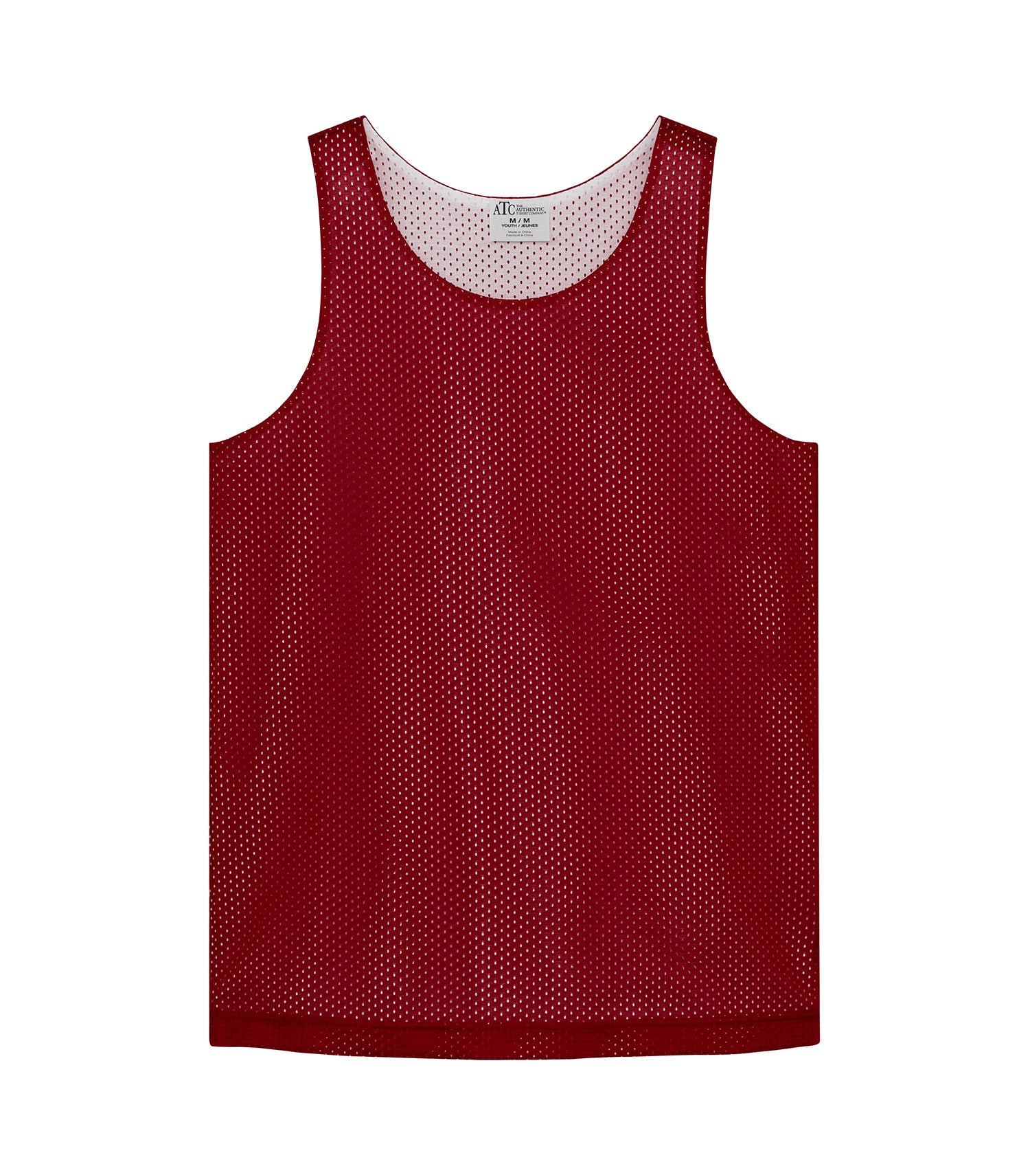 Deep Red/White